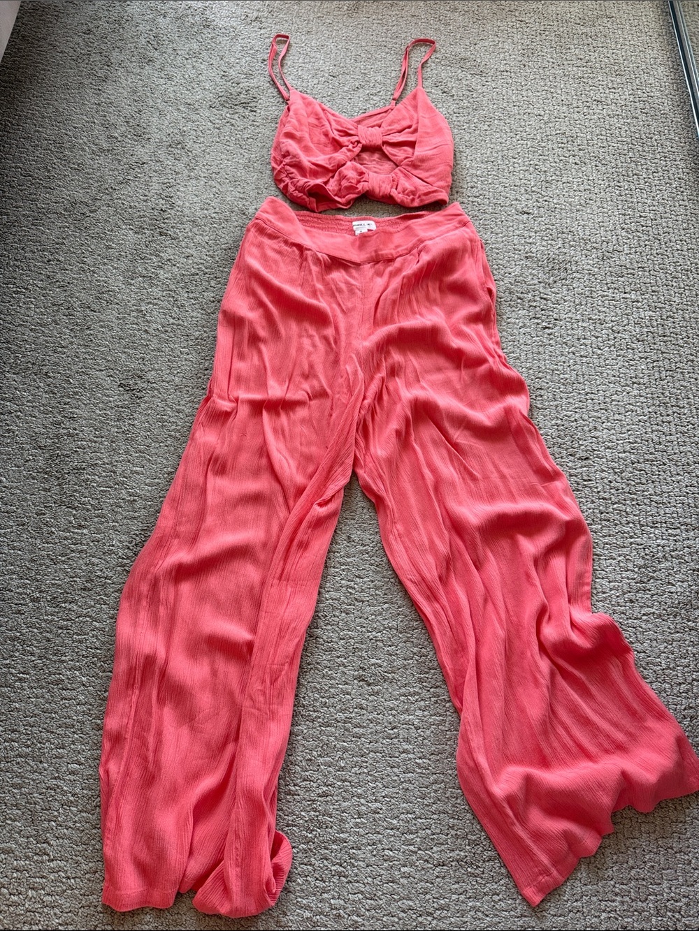 O'Neill Coral Two-Piece Crop Top & Wide-Leg Pants Set